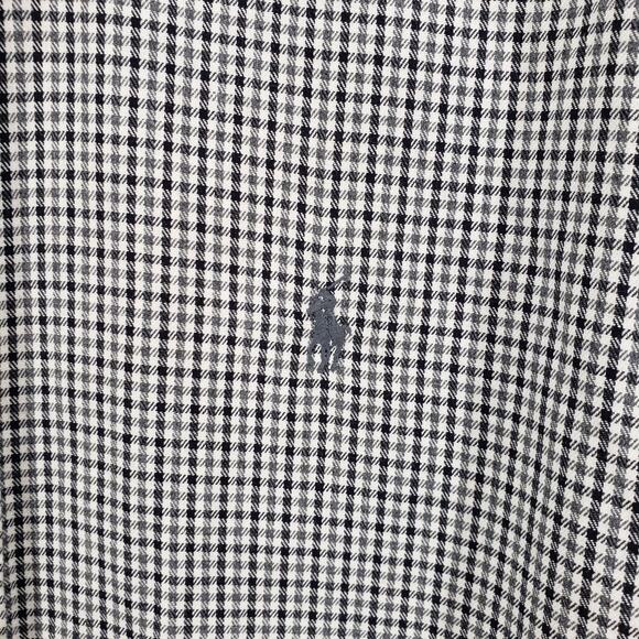 Ralph Lauren Men's Black Gray 100%Cotton Blaire Long Sleeve Shirt Size Large - Picture 6 of 14